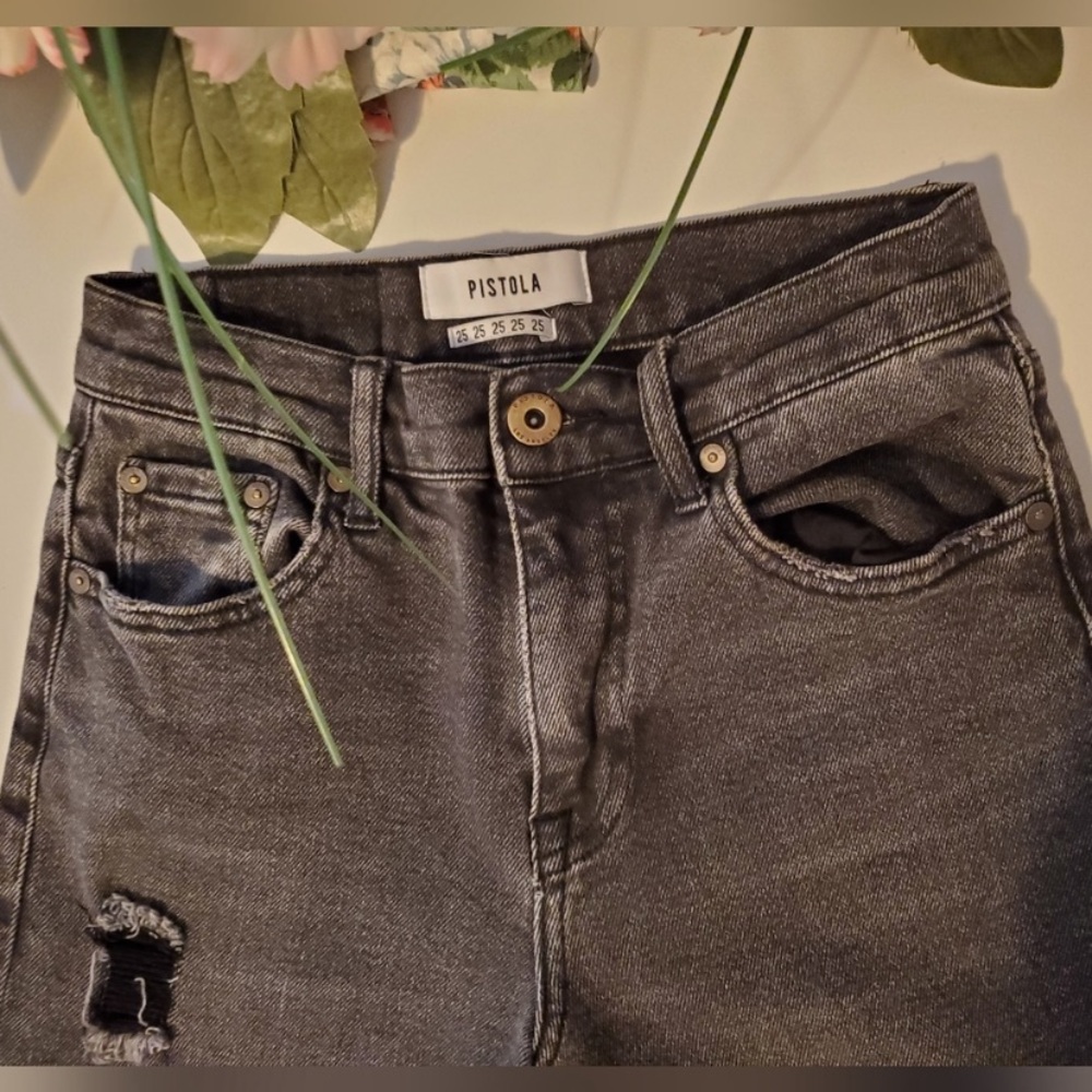 PISTOLA Distressed Stretch Denim Jeans